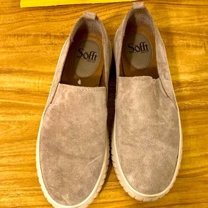 Suede slip on sneakers